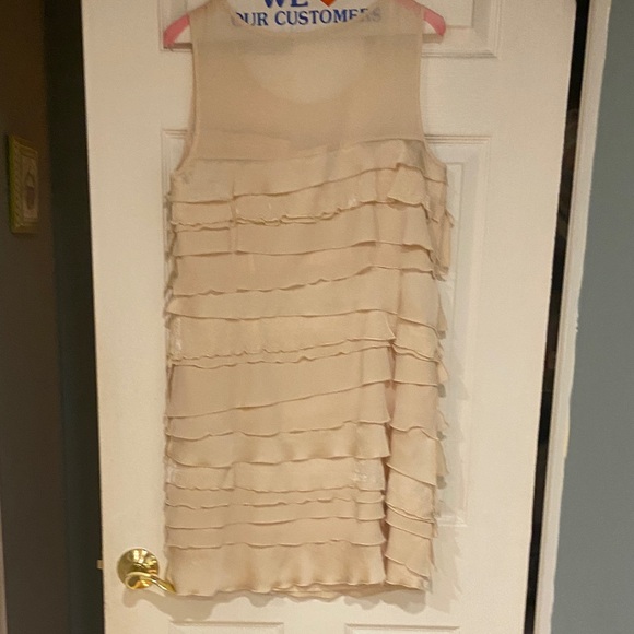 LOFT Cream Sleeveless Dress - Picture 6 of 11